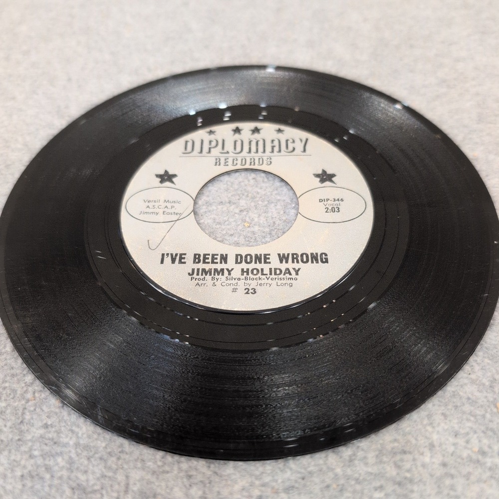 Jimmy Holiday I've Been Done Wrong I Can't Stand It Diplomacy Records 23 45 RPM - Picture 4 of 4